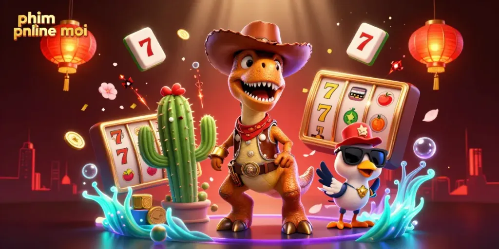 Experience the excitement with phim online phimmoi featuring a vibrant casino scene with characters and slots.